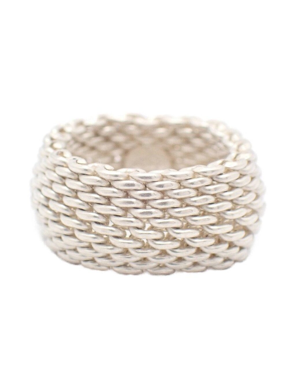 Tiffany & Co Somerset Mesh Ring 925 Sterling Silver